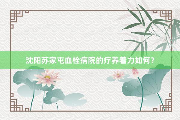沈阳苏家屯血栓病院的疗养着力如何？